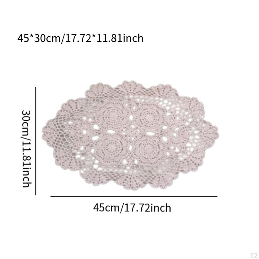 Dining Table Placemat Handmade Kitchen Mat Oval Multipurpose for Farmhouse