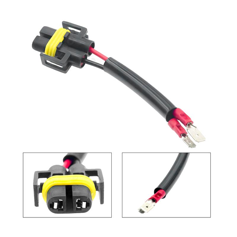 H11 to H1 Adapter Cable H7 Headlight Bulb Wire Car Fog Light Convert 9007 Socket Harness Moto Headlamp Ceramic Plug
