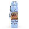 1PC Just A Girl Book Coffee Art 750ml Color Plastic Sports Water Bottle Leakproof Flip Straw Lid Suitable for Sports Office Home Use