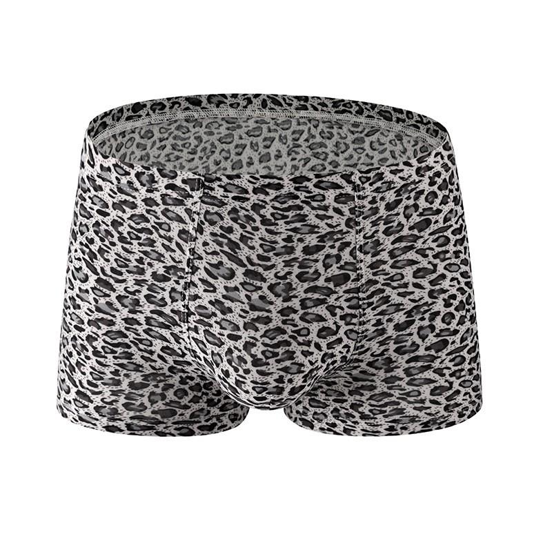 

Чоловічі штани з плоскими штанинами з модними кишенями з леопардовим принтом, дихаюча трендова білизна XXL чорний
