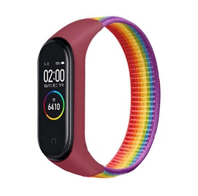 Xiaomi Mi Band 5 4 3 için Değiştirilebilir Bileklik Naylon Kayış Bilek Spor Bilekliği Mi Band 4 5 Miband 4 3 5 Band4 Akıllı Saat Kayışı