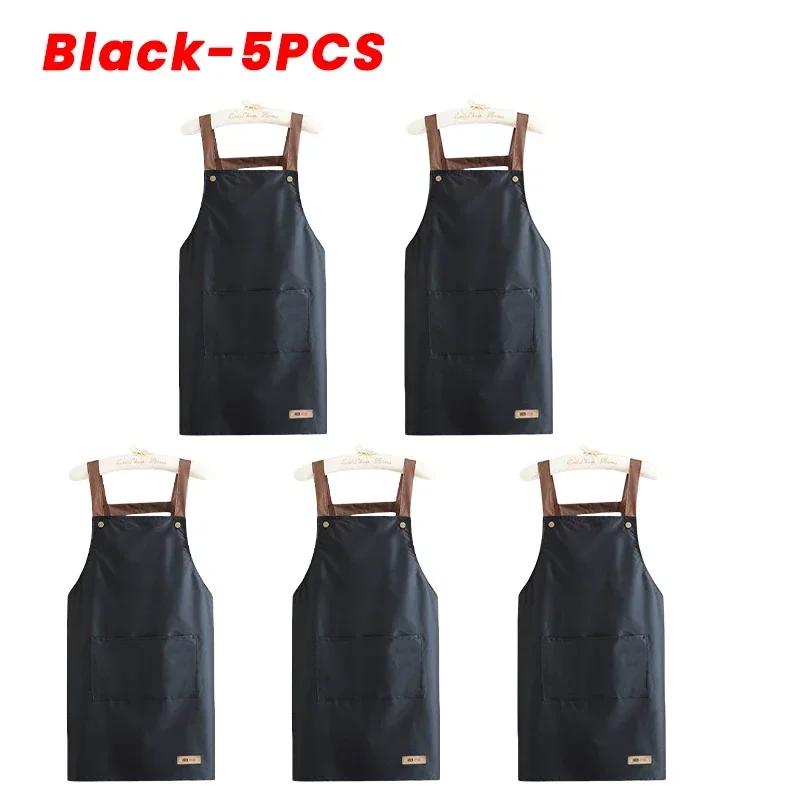 Multipurpose Waterproof Oilproof Kitchen Apron For Cooking Grilling Adult Work Smock Catering Industry Simple Chic Design