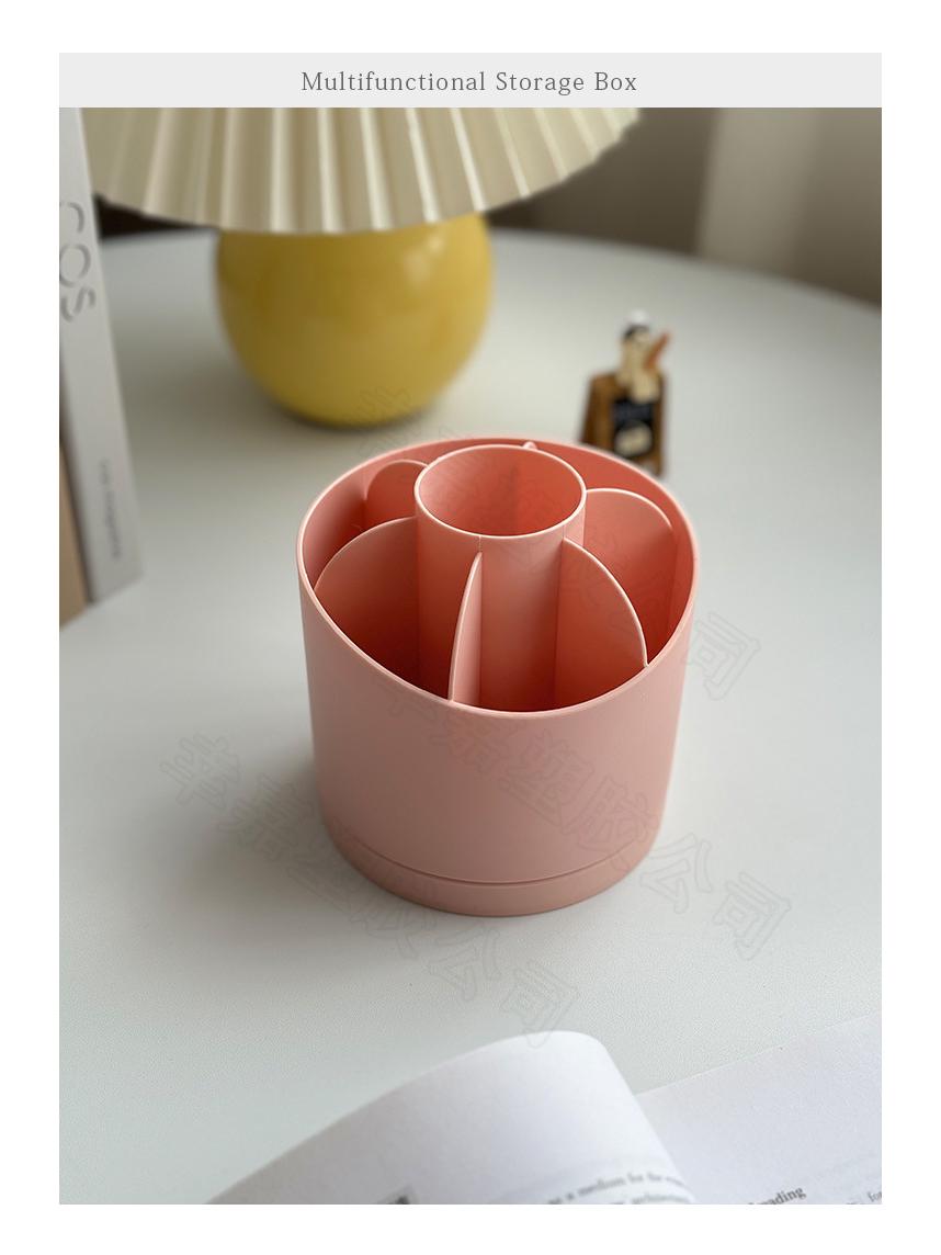 

Rotating Multi-Compartment Desktop Organizer Pen & Lipstick Holder