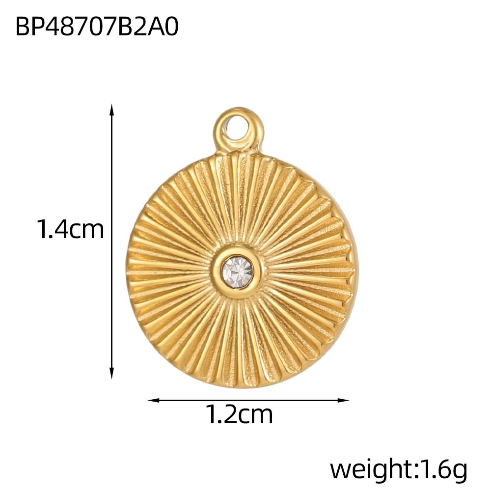 CARLIDANA DIY Baroque Zircon Heart Star Handmade Accessories Charm Stainless Steel Gold Plated Pendant Fashion Jewelry Making