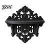 Space Saving Wall Shelf Vintage Floating for Wall, 3D Printed Gothic Carving Display Shelf, Easy To Install Shelves Mount Black Storage Rack
