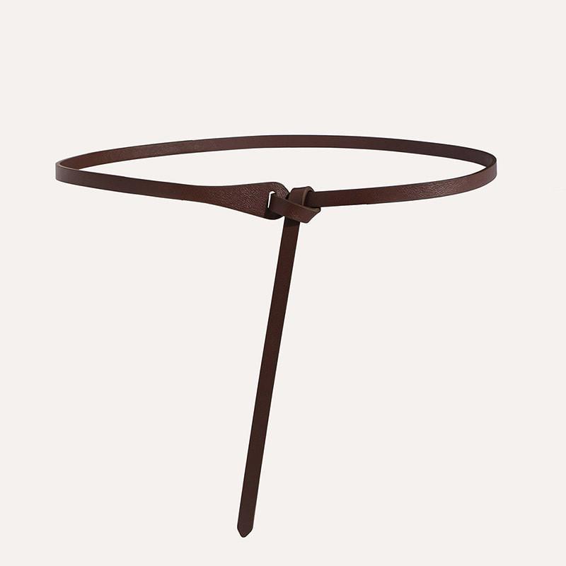Simple Pu Waist Belt For Dresses With Adjustable Pin Buckle Women For