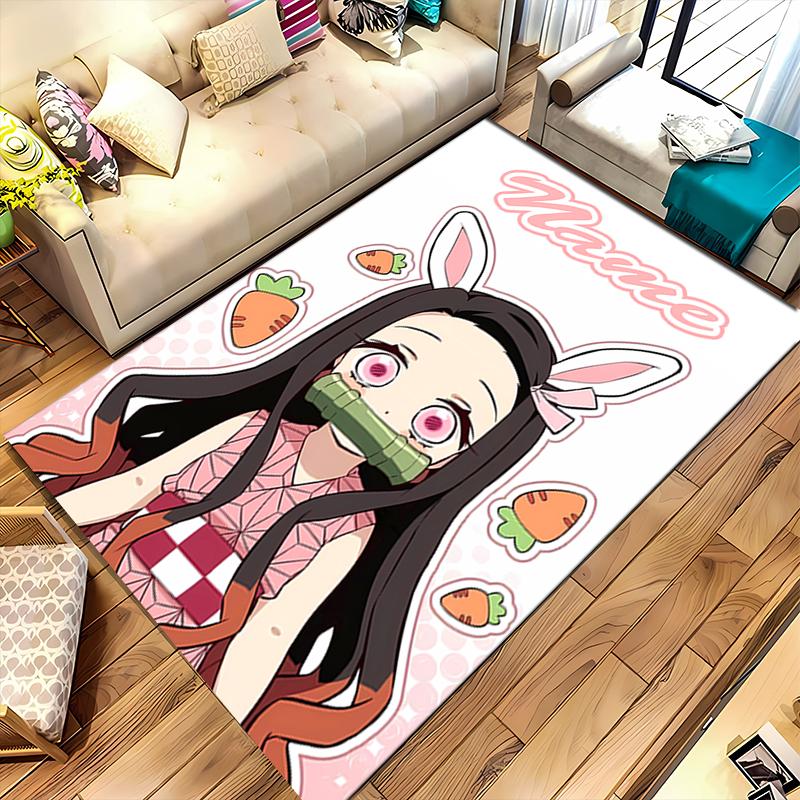 Custom Personalization Demon Slayer Character Theme Area Rug - Perfect For Kitchen, Bathroom,Laundry Room Decor Large Size Available,Gift All Seasons