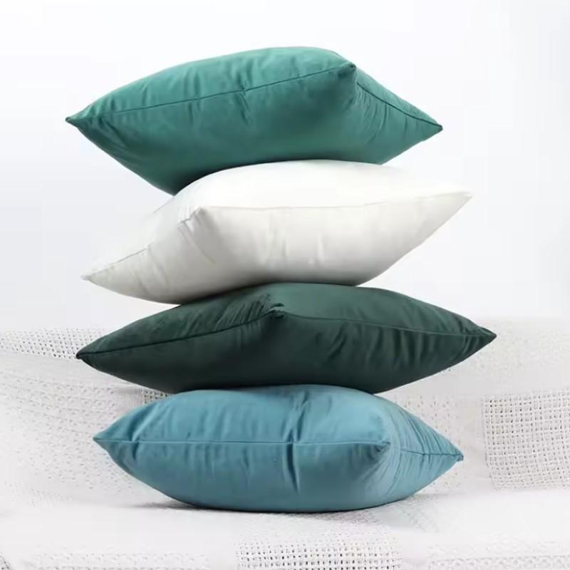 Dark Green Chrsitmas Velvet Throw Pillow Cover 30x50cm 45x45cm Farmhouse Gift Cushion Cover Modern Throw Square Cozy Pillowcase
