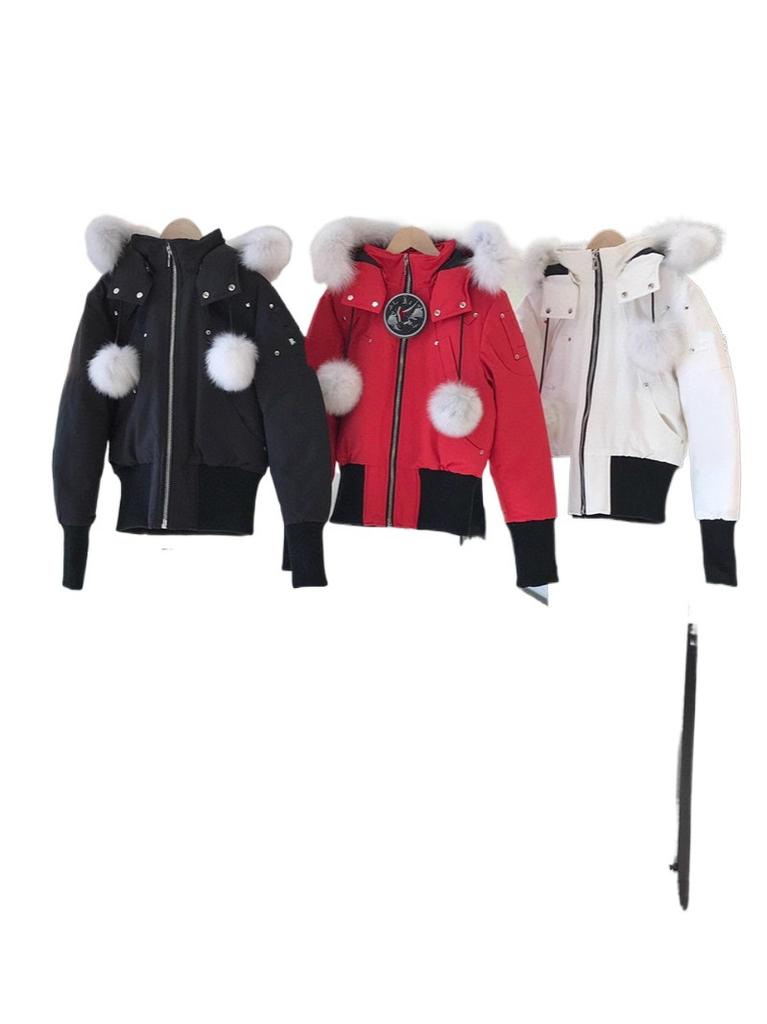 Putian high version goose scissors down jacket classic thickened jacket Canadian women's fur collar Q coat