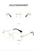 2 Pack Men's Metal Rimless Yuppie Casual Fashion Glasses With Flat Lens Ideal Choice For Gifts