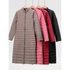 Woman's Ultra Light Down Jackets Stand Collar Slim Knee Length White Duck Down Coats Women Down Parkas Lady Overcoats
