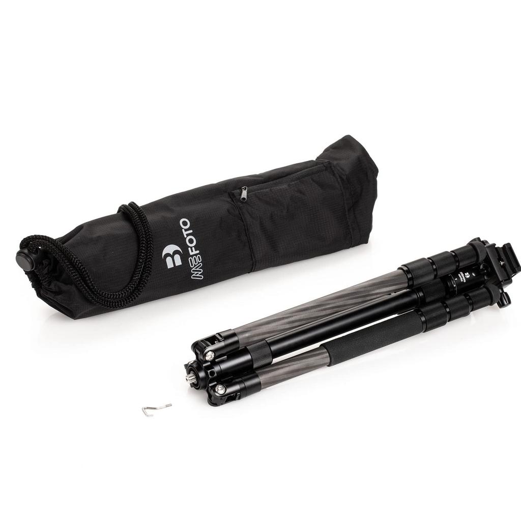 Benro MeFOTO BackPacker Pro Carbon Tripod Camera Tripod Ball Head Load Capacity 6kg 4 Sections Pipe Diameter Monopod Smartphone Compatible BMBPPROCBLK