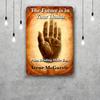 Palmistry Classic Poster Rusty Metal Plaque Retro Decorative Plate Bar Man Cave Garage Club Metal Sign Wall Decoration