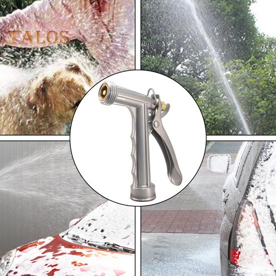 Trädgårdsslangmunstycke Justerbar spray Vattenflöde Läckagesäkert Högtryck Pistolgrepp Vattenmunstycke Spruta Trädgårdstillbehör