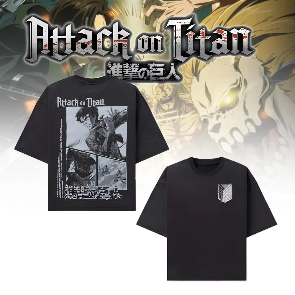 2026 new Attack on Titan Mens and Womens TShirts  Japanese Anime TShirts  SpringSummer New Design  Basic Style