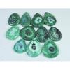 240Cts.Color Enhanced Green Solar Cab Agate Pear Loose Gemstone 11Pcs Lot C-2145