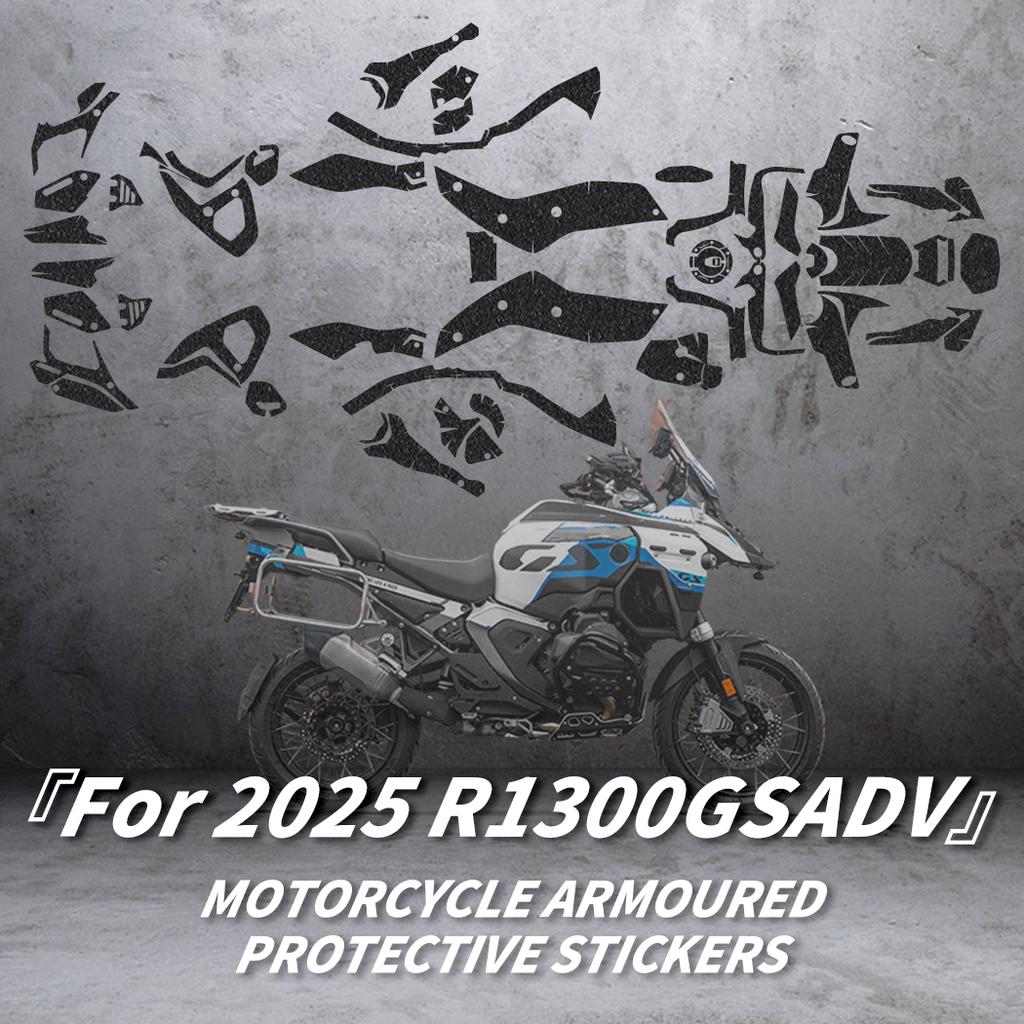 For 2025 BMW R 1300 GS ADV Thick Armor Film Tank Pad Full Body Decal Set - Anti-Scratch Shockproof Custom Styling High-Adhesion