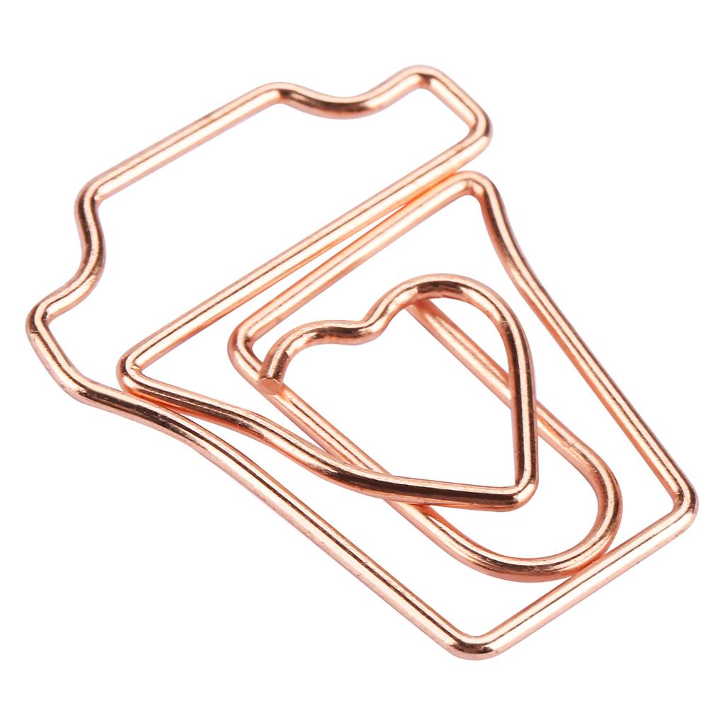 Gold Metal Electric Plate Paper Clips, 12pcs   Paper Clips Funny Bookmark Marker, Unique Design, Delicate Processes for Study and Work