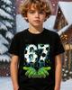 Cute Meme T-Shirt for Boys Girls Childrens Six Seven Funny Kids Y2k Tees Tops 67 Brainrot Print Round Neck Short Sleeve T Shirt