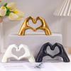 Love Gesture Resin Statues Sculptures Desktop Ornament Sculpture Figurines Simple Art Crafts Office Home Decoration Holiday Gift