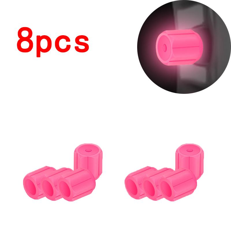 Luminous Tire Valve Caps 6 Colors Car Motorcycle Glowing Valve Cover Car Tire Wheel Hub Styling Tool Auto Accessories 4/8/20pcs Stem Caps1