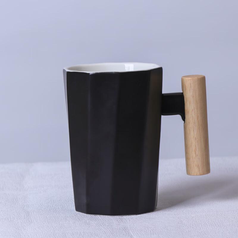 Duoli Wooden Handle Ceramic Mug Set