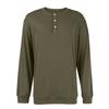 Men's Casual Style Solid Color Loose  Shirt Long-sleeved Top