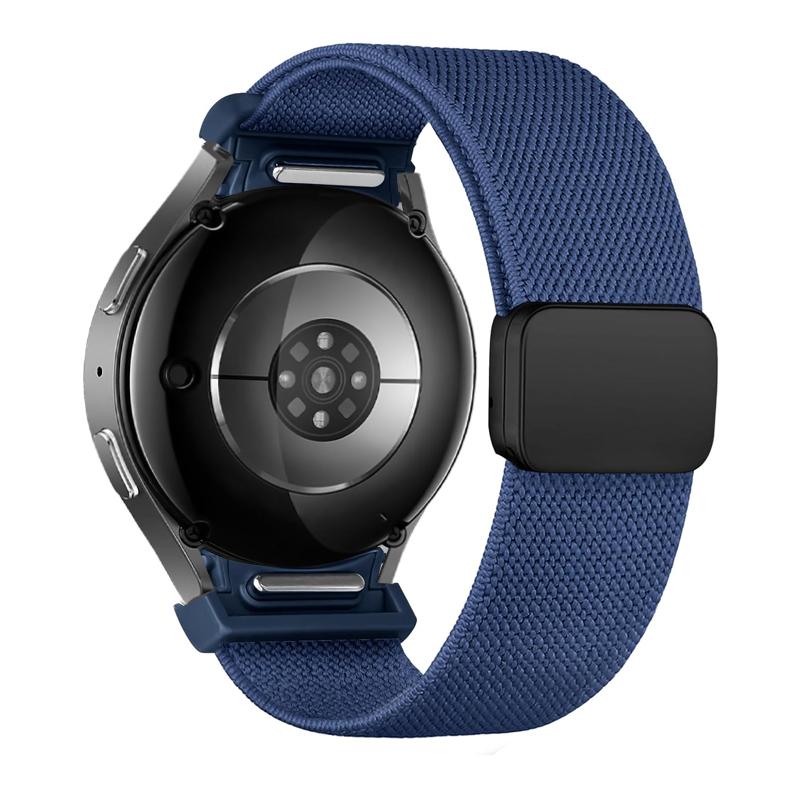 

Band For Samsung Galaxy Watch 7/6/5/4/5 Pro 44mm 40mm No Gaps Magnetic Nylon sport correa bracelet Galaxy watch 6 classic Straps Galaxy 6 40mm 44mm темно-синий