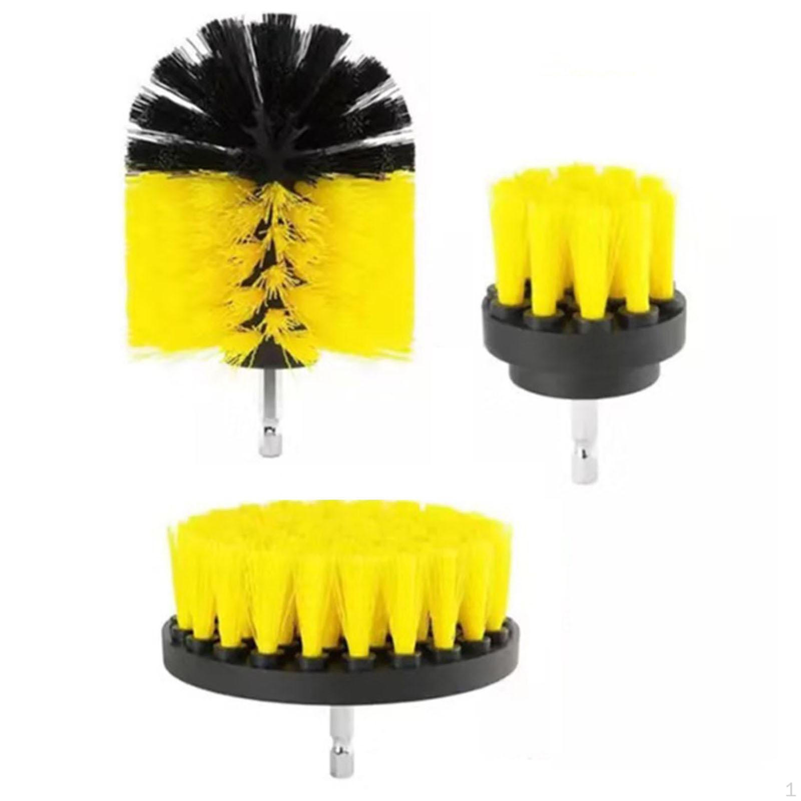 

Насадка для щетки для сверла, прочная многофункциональная моющая щетка для 3pcs