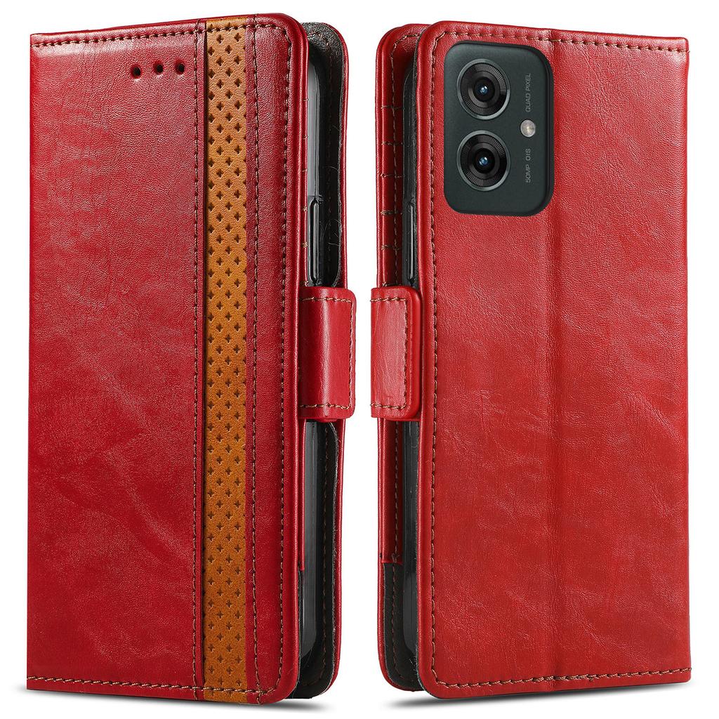 For Motorola Moto G55 5G Phone Cases CASENEO PU Leather Cover Stand with RFID Blocking Wallet