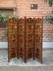 Hand Painted Wooden Folding Screen: Indian Royal Room Divider