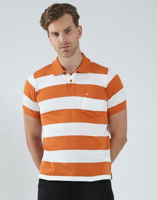 Mens Striped Collar Neck T-Shirt