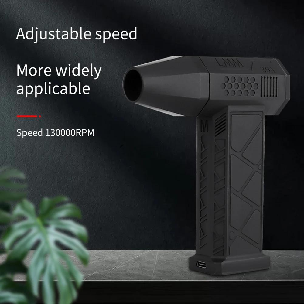 Mini Turbo Jet Fan Electric Air Duster with 3 Gear Adjustable 130000RPM Wind Speed 52m/s Car Computer Cleaning Blower Tool