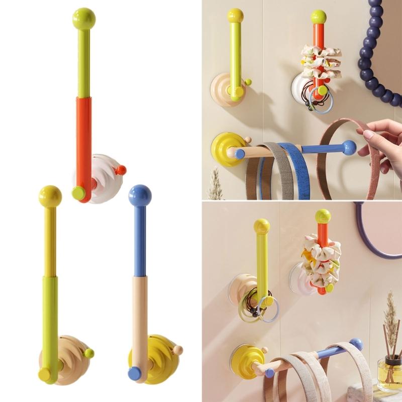 Vibranting Decorative Hook Organizers Holds Multiple Hair Accessories Prevents Tangling Sturdy Plastic Wall Mount