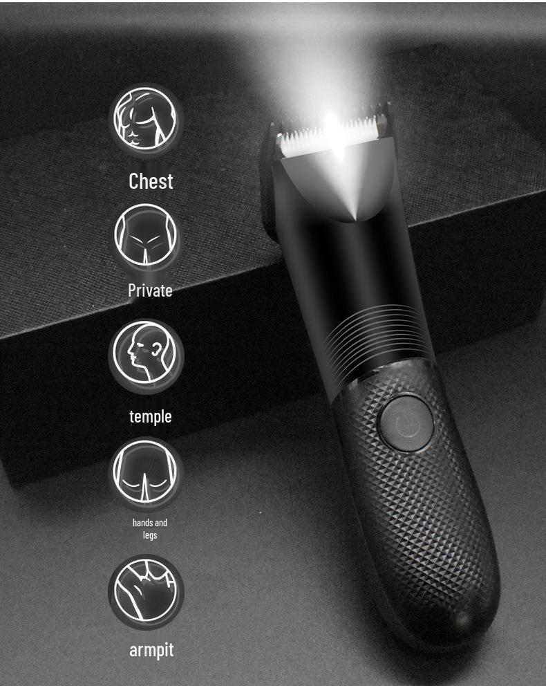 Men's Electric Body Hair Trimmer for Chest, Legs, and Private Parts