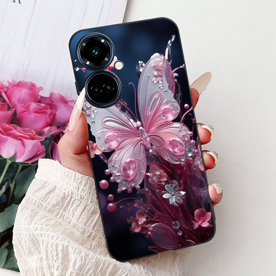 New Design Phone Case For Tecno Camon 19 Pro 5G 4G Camon19 Black Silicone Soft Cover For Tecno Camon 19 19Pro 4G Cases Bumpers