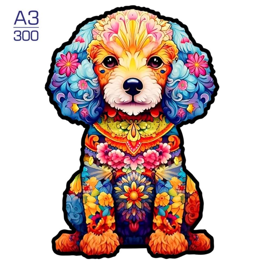 Деревянный пазл Взрослые Дети Пазлы Щенок Собака 3D Пазлы Животные Бутиковая Подарочная Упаковка Детские Рождественские Подарки Игрушки