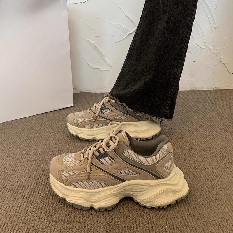 Retro Thick-soled Dad Shoes for Women, Breathable Casual Sports Shoes for Women
