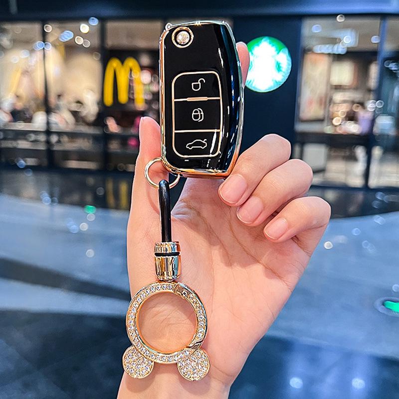 Ford 09-13 Classic Focus Fiesta Key Case, 16/18 EcoSport Old Model Key Bag