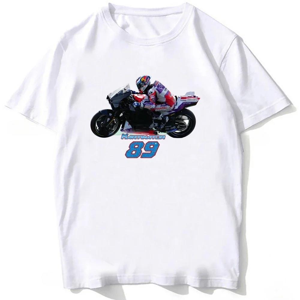 Jorge Martín GP Martinator 89 T-shirt Estiva Unisex Manica Corta GS Sport T-shirt Ragazzo Magliette Casual Equitazione Moto Top Bianchi