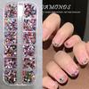 Nail Art Irregular Mini Ornaments: Pink, White, Colorful Champagne Accessories