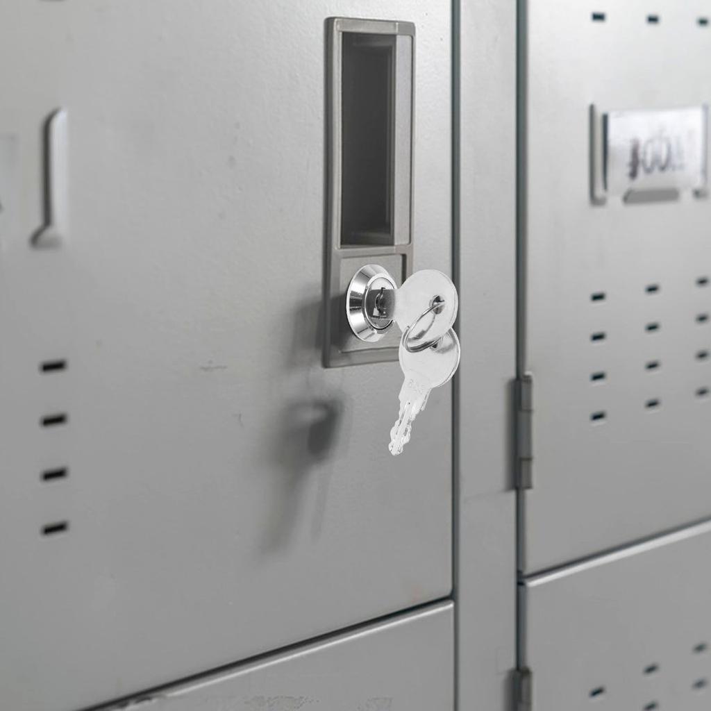 1Set High Security File Cabinet Lock Head Rotating Core Design Metal Drawer Lock for Office Pantry Storage Cabinet Use
