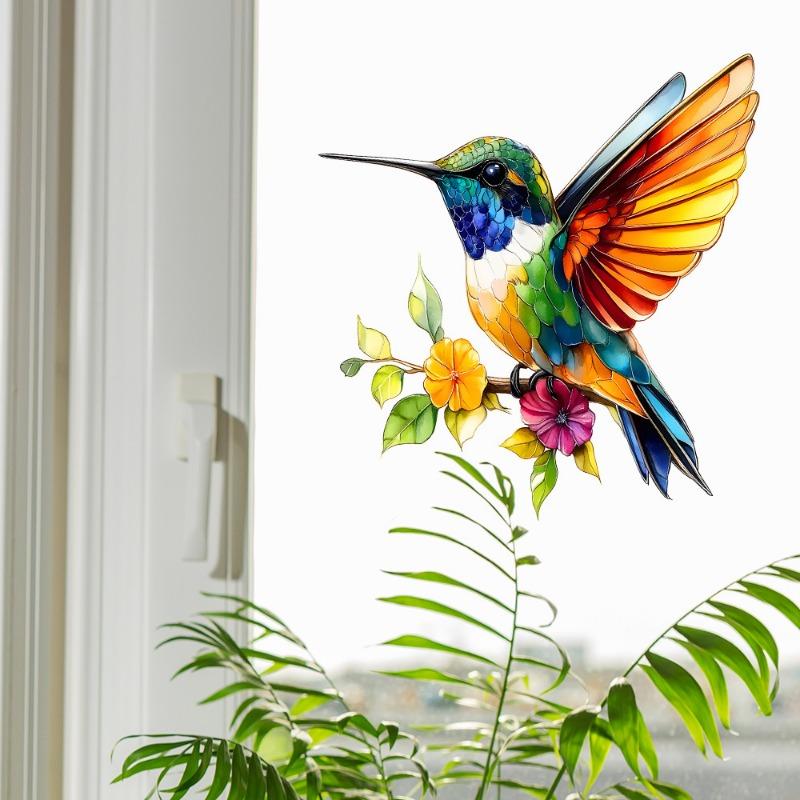Malovaný pták Domov Balkon Skleněné okno Zkrášlení a Dekorace Elektrostatické UV Samolepky na okno Bez zadního lepidla