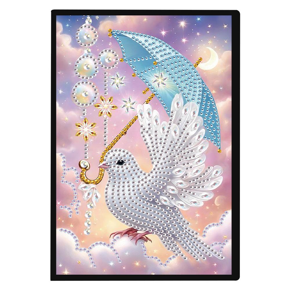 

50-Page A5 Size Flower Animal Diamond Painting Diary Book 50 Pages Crystal Notepad Sketchbook for Birthdays Or Christmas Gifts