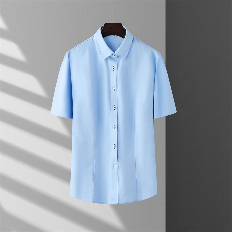 Aoshi Women s Short Sleeve Slim-Fit Oxford Non-Iron Shirt S