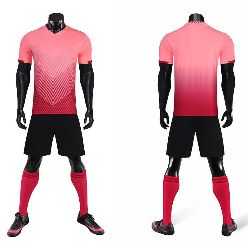 Soccer Uniform Set Summer Training Team Uniform Adult Children Gradient Jersey Breathable Sweat Absorbable Jersey