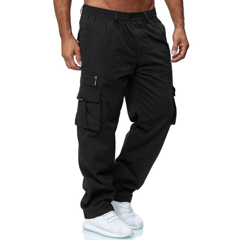 Men's Casual Multi Pocket Loose Straight Leg Workwear Pants Outdoor Pants Fitness Pants Trousers Men’s