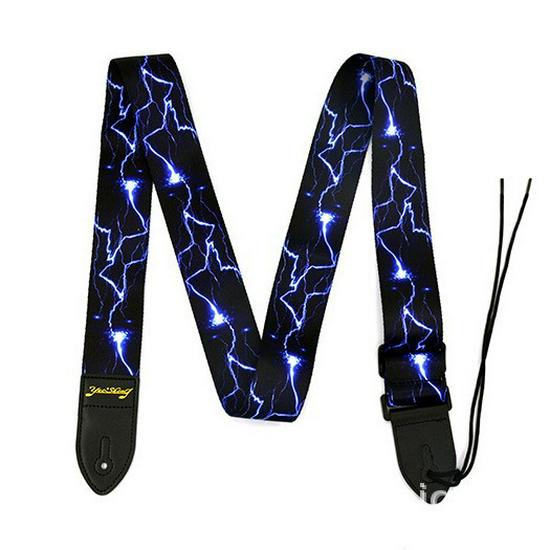 Colorful Printed Guitar Shoulder Strap for Acoustic, Electric, and Bass Guitars