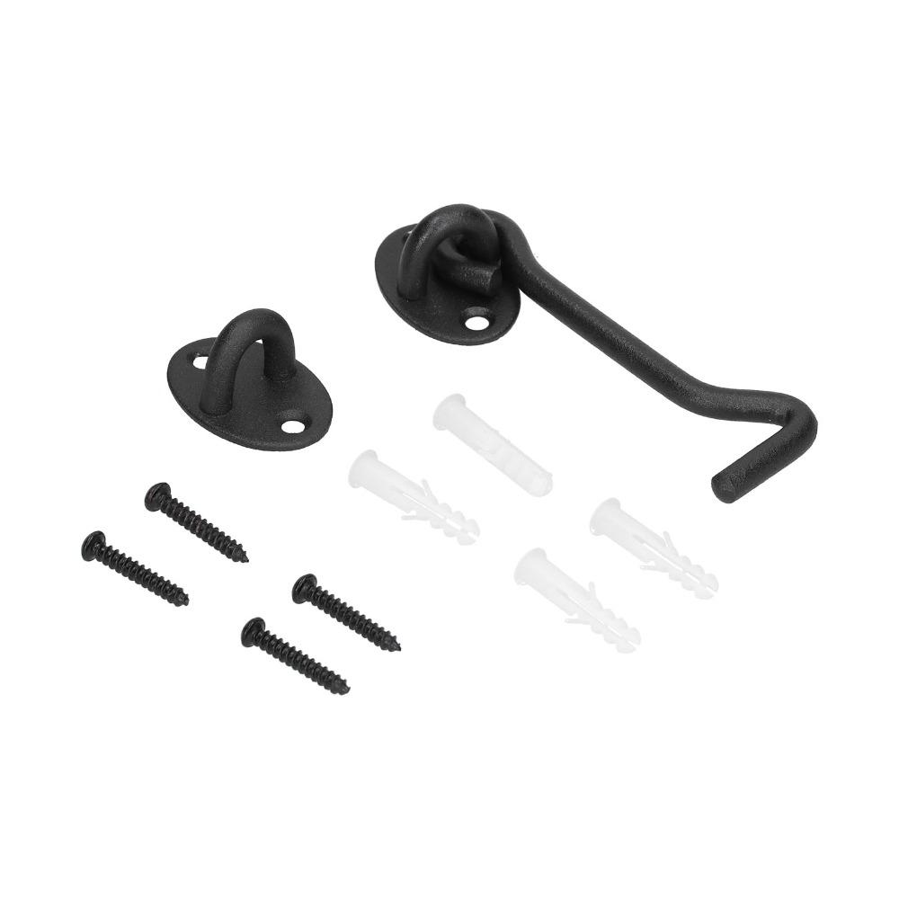 4 Inch Sliding Door Latch Black Gate Latch Hardware Barn Door Lock Sliding Door