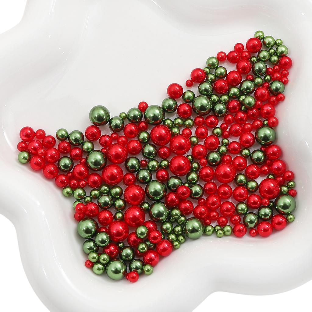 Abs Non-Porous Pearl Plated Colored Round Beads Loose Beads Beaded Handmade Diy Vanity Box Clothing Jewelry Decorative Materials